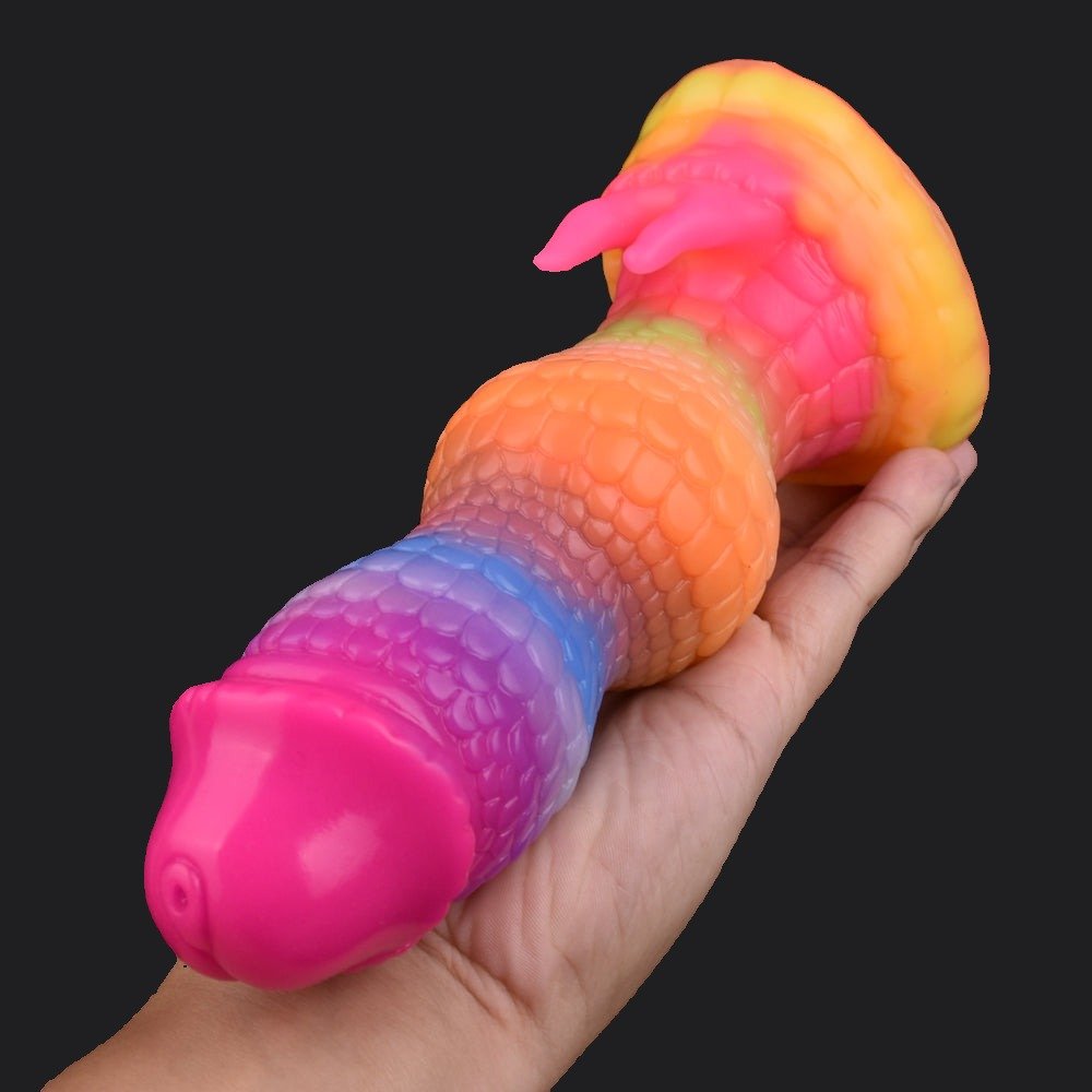 Rainbow Dragon Dildo – Qilin Fantasy Toy for Beginners - BeastGasm
